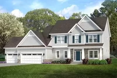 Two-Story New American House Plan with Open Floor Plan - 2599 Sq Ft