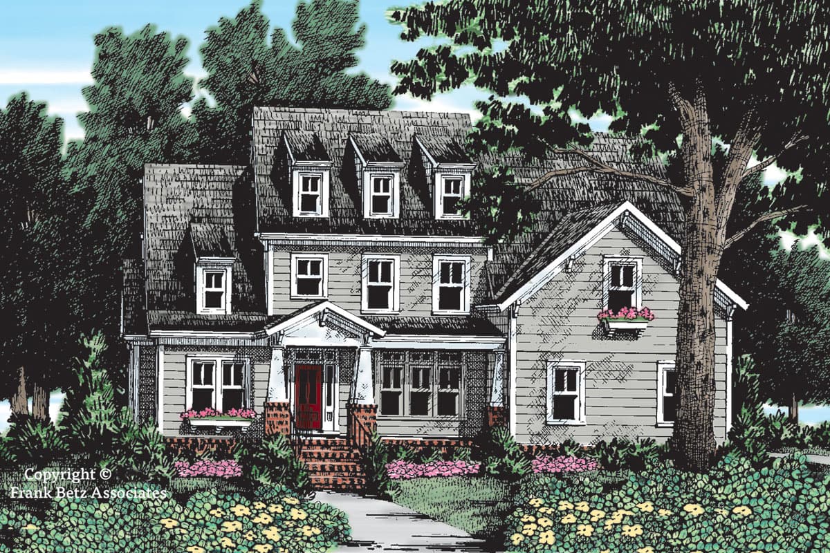 Plan 710241BTZ: Triple Dormered Craftsman Home Plan with Tapered Columns - Image #7 - Country, Craftsman, New American, Traditional
