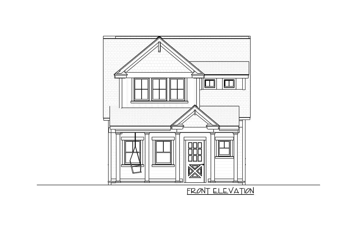 Plan 765014TWN: Cozy 2-Bed Cottage Plan with Second-Level Bedrooms - Image #6 - Cottage, Country