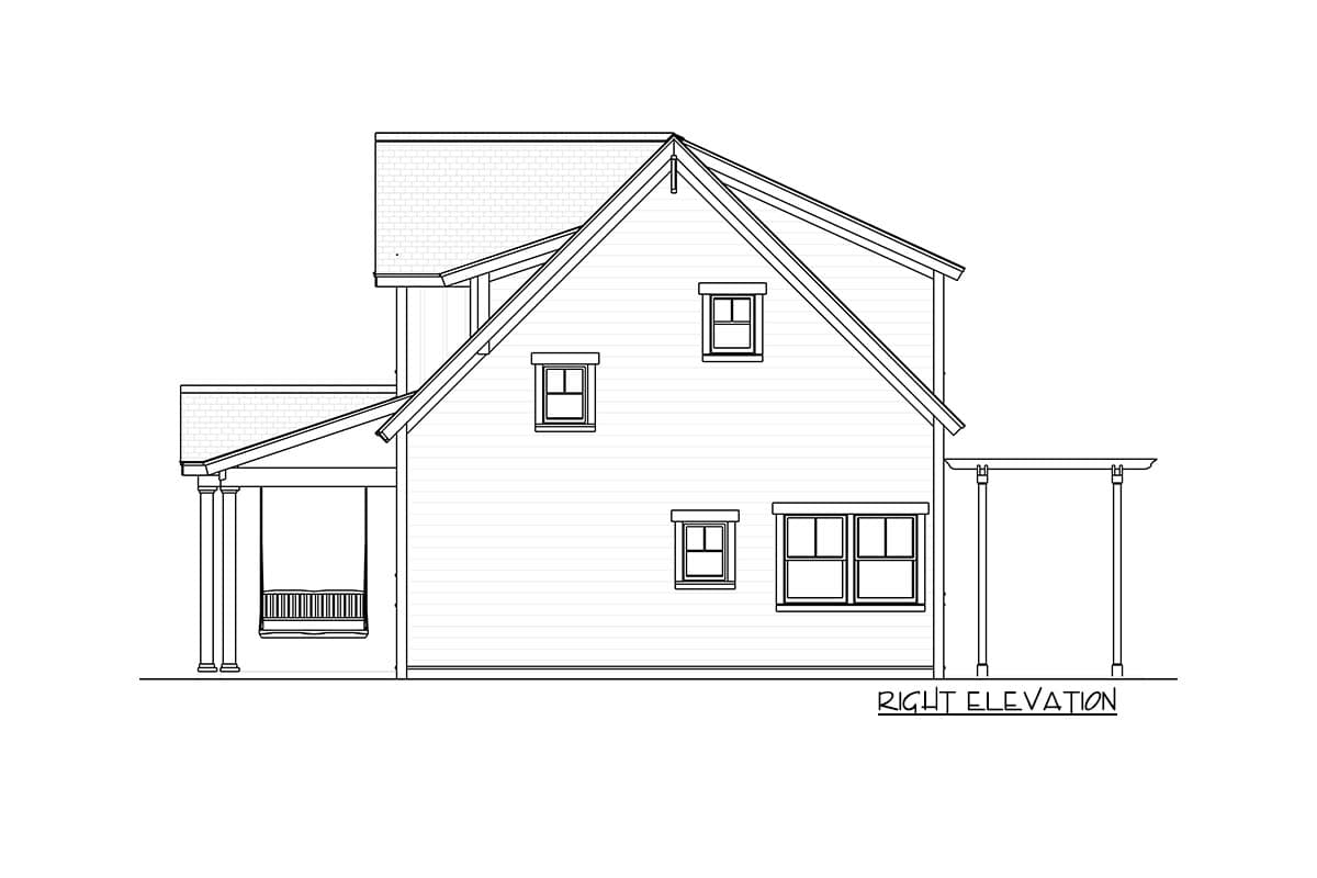 Plan 765014TWN: Cozy 2-Bed Cottage Plan with Second-Level Bedrooms - Image #9 - Cottage, Country