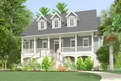 Charming 4-Bed House Plan with Lower-level Garage - 3214 Sq Ft