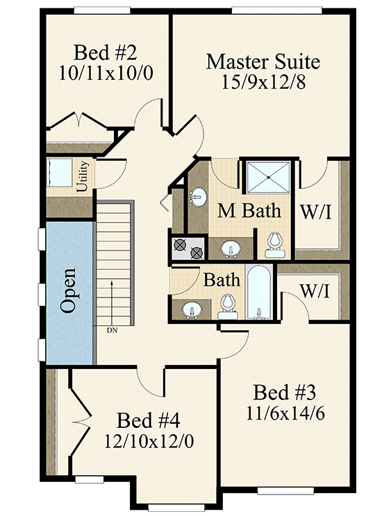 Plan 85310MS: 2-Story Modern Home Plan with All Bedrooms Upstairs - Floor Plan - 2nd Floor - Modern, Northwest