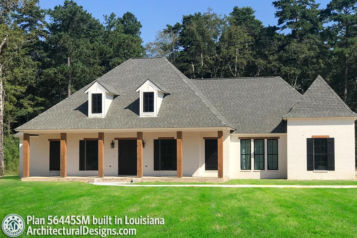 Plan 56445SM: Southern-Style Acadian with Outdoor Kitchen and Wrap-Around Porch - Image #4 - Acadian, Country, Louisiana-Style, Southern