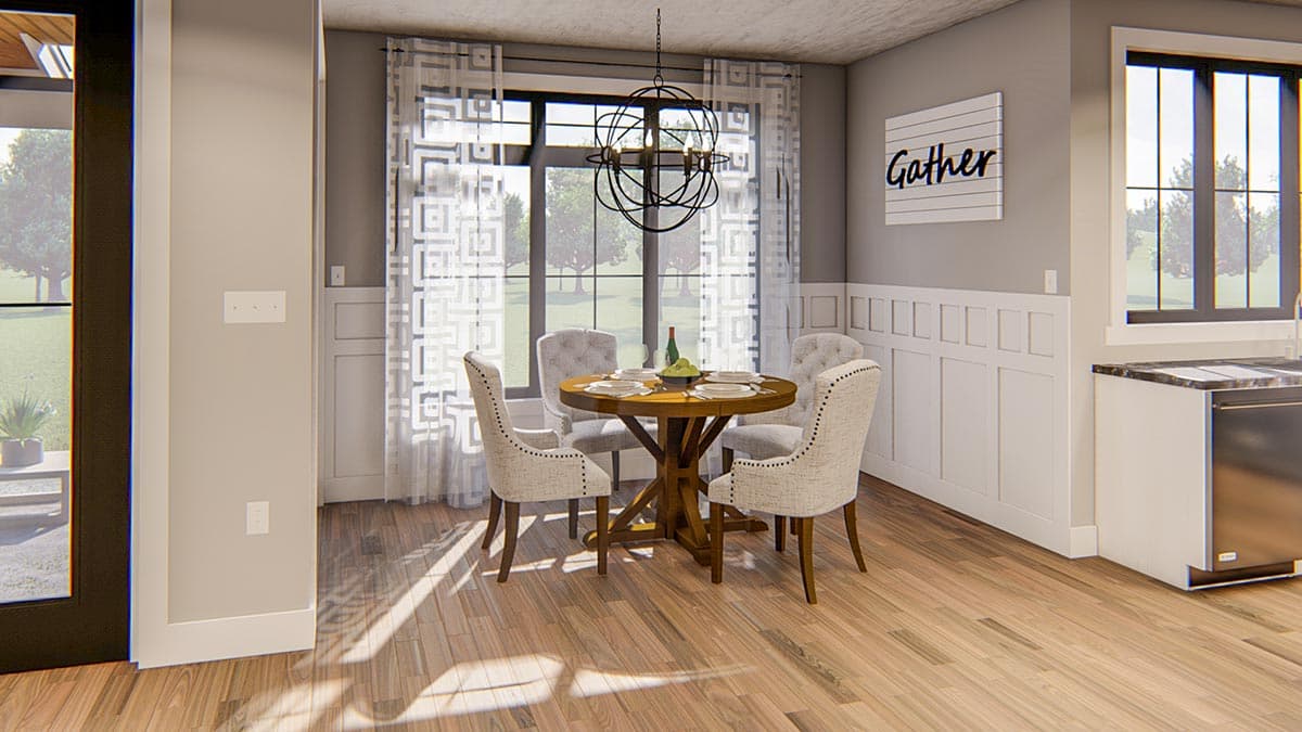 Plan 62772DJ: 4 Bedroom Modern Farmhouse Plan with Front-Loading Barn-Style Garage - 2835 Sq Ft - Image #8 - Barndominium, Country, Farmhouse, Modern Farmhouse, Traditional