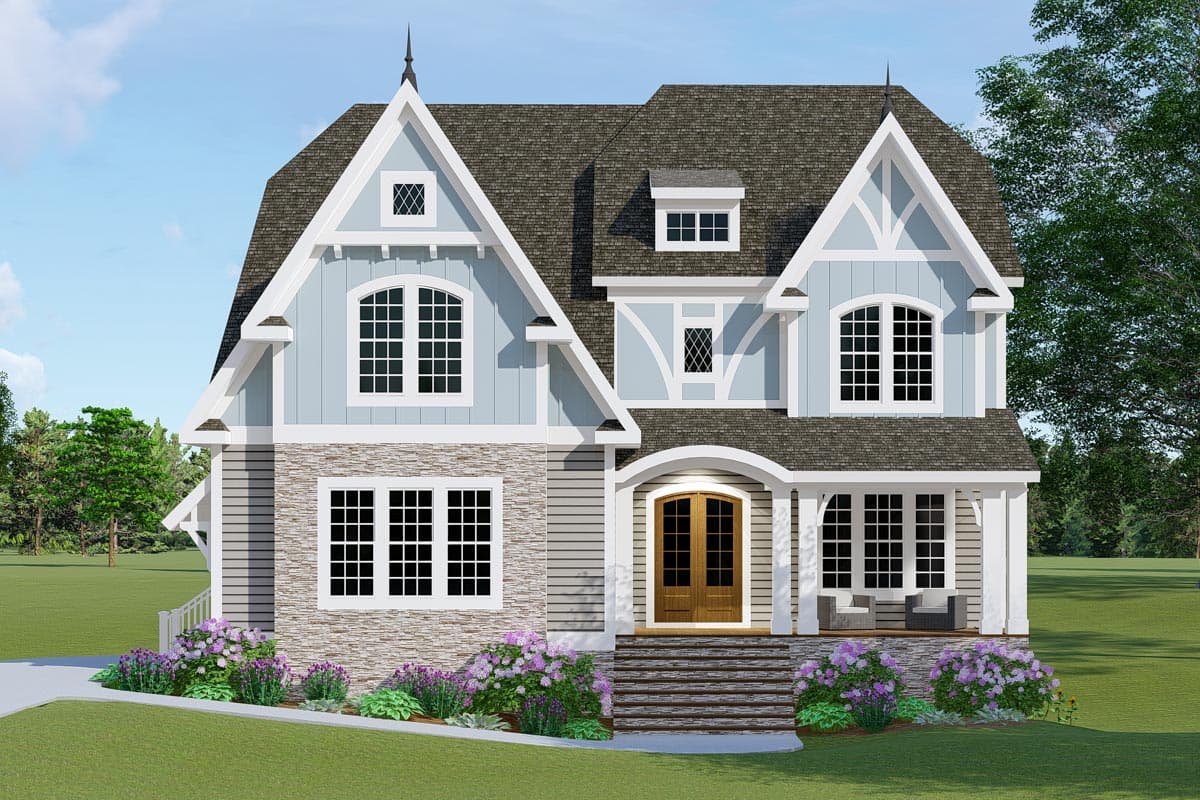 Plan 500065VV: Exclusive Tudor House Plan with Third Floor Expansion - 3640 Sq Ft - Image #5 - European, New American, Tudor