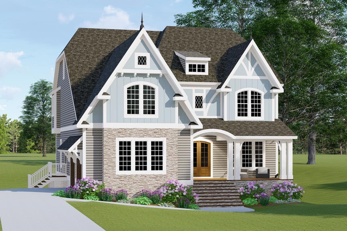 Plan 500065VV: Exclusive Tudor House Plan with Third Floor Expansion - 3640 Sq Ft - Image #6 - European, New American, Tudor