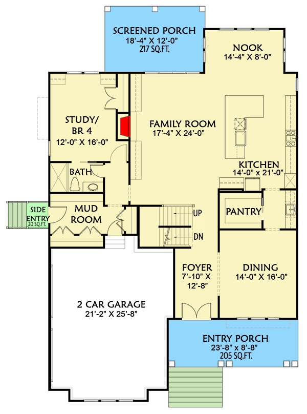 Plan 500065VV: Exclusive Tudor House Plan with Third Floor Expansion - 3640 Sq Ft - Floor Plan - Main Level - European, New American, Tudor