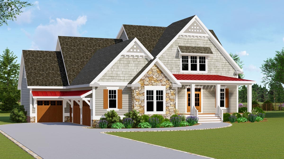 Plan 500066VV: Stunning 4-Bed New American House Plan with Loft and Unfinished Attic Space - 3097 Sq Ft - Image #12 - Country, Craftsman, New American, Southern