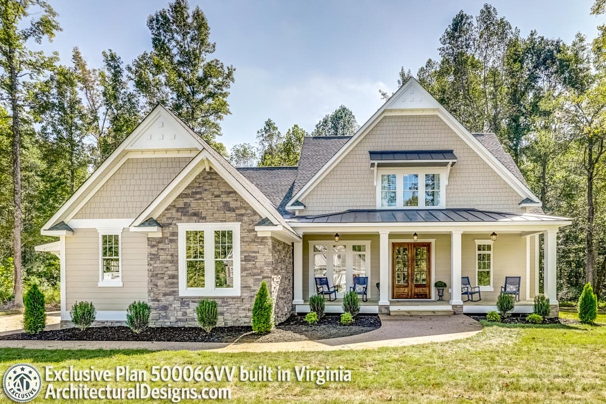build gallery item - Exclusive House Plan 500066VV comes to life in Virginia