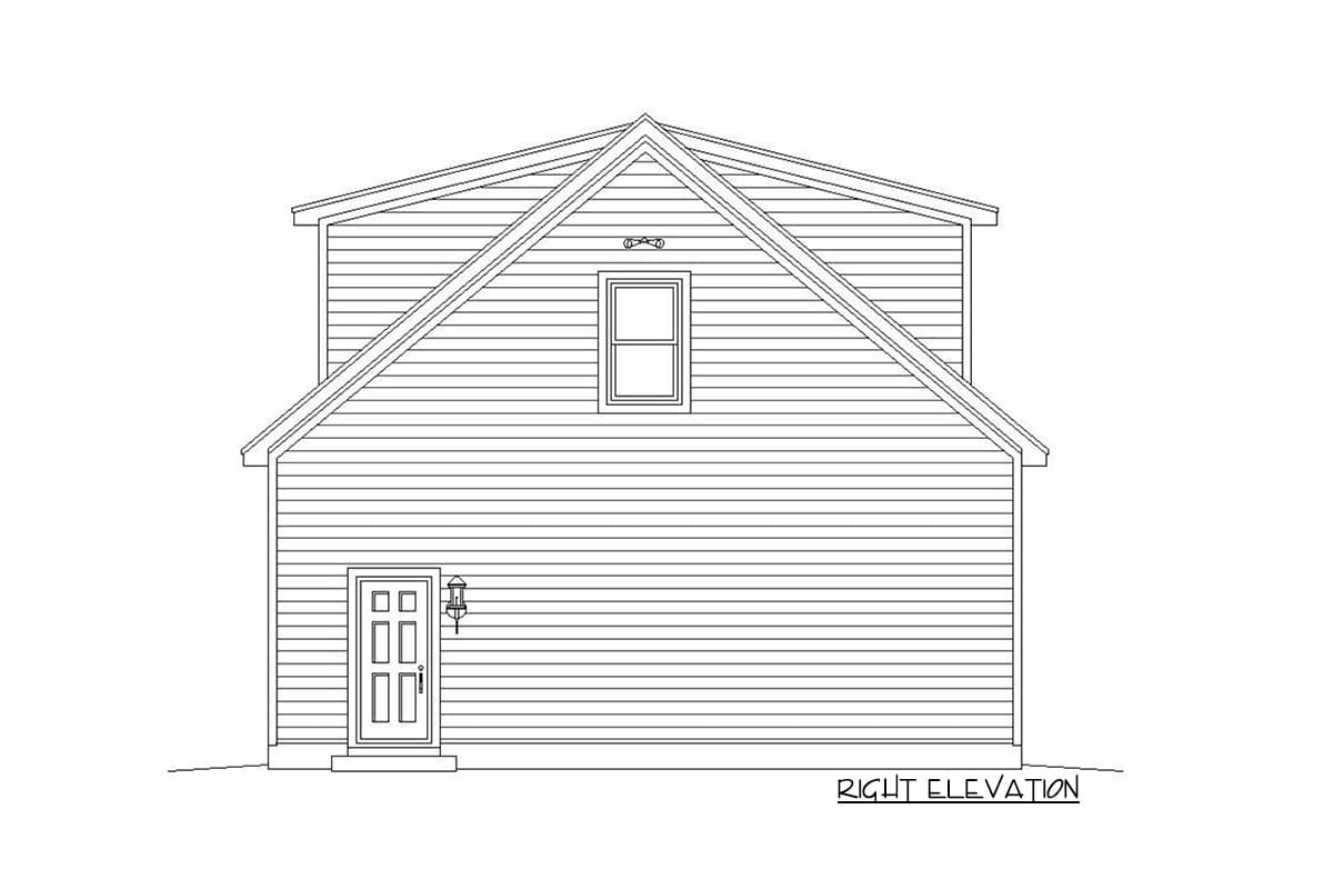 Plan 68620VR: 4-Car Detached Garage Plan with 16'-Wide Doors - Image #4 - Carriage, Northwest