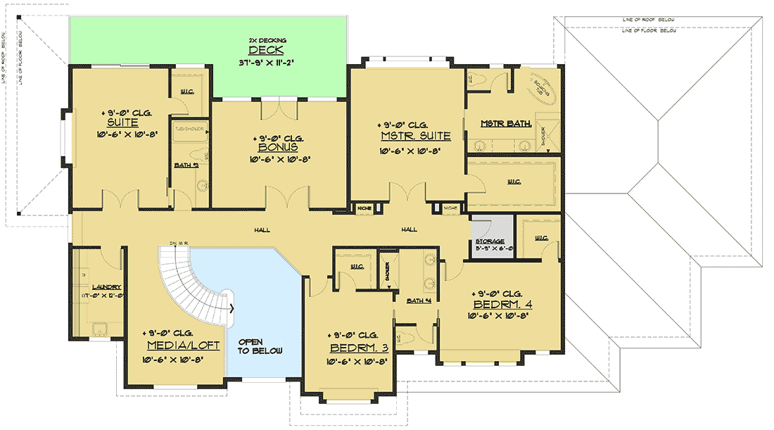 Plan 666071RAF: Generous Northwest Craftsman House Plan with Multi-generational Apartment - Floor Plan - 2nd Floor - Craftsman, Northwest