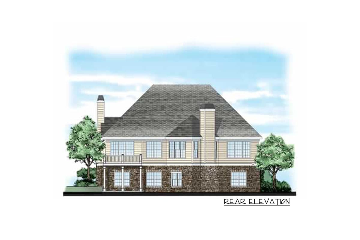 Plan 710244BTZ: Cozy House Plan with Fieldstone Exterior and Angled Keeping Room - Image #4 - Country, Southern, Traditional