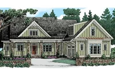 Country Home Plan with Two Fireplaces and a Bonus Room
