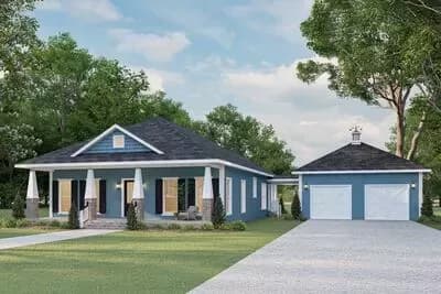 One-Level Craftsman House Plan with Screened Porch - 1587 Sq Ft