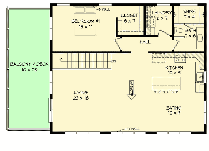 Plan 68621VR: Contemporary Carriage House Plan with Upstairs Balcony - Floor Plan - 2nd Floor - Mountain, Vacation