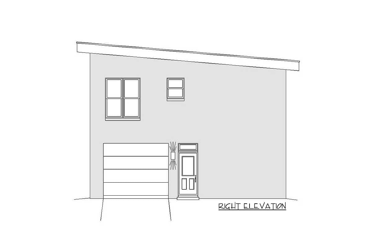 Plan 68621VR: Contemporary Carriage House Plan with Upstairs Balcony - Image #5 - Mountain, Vacation