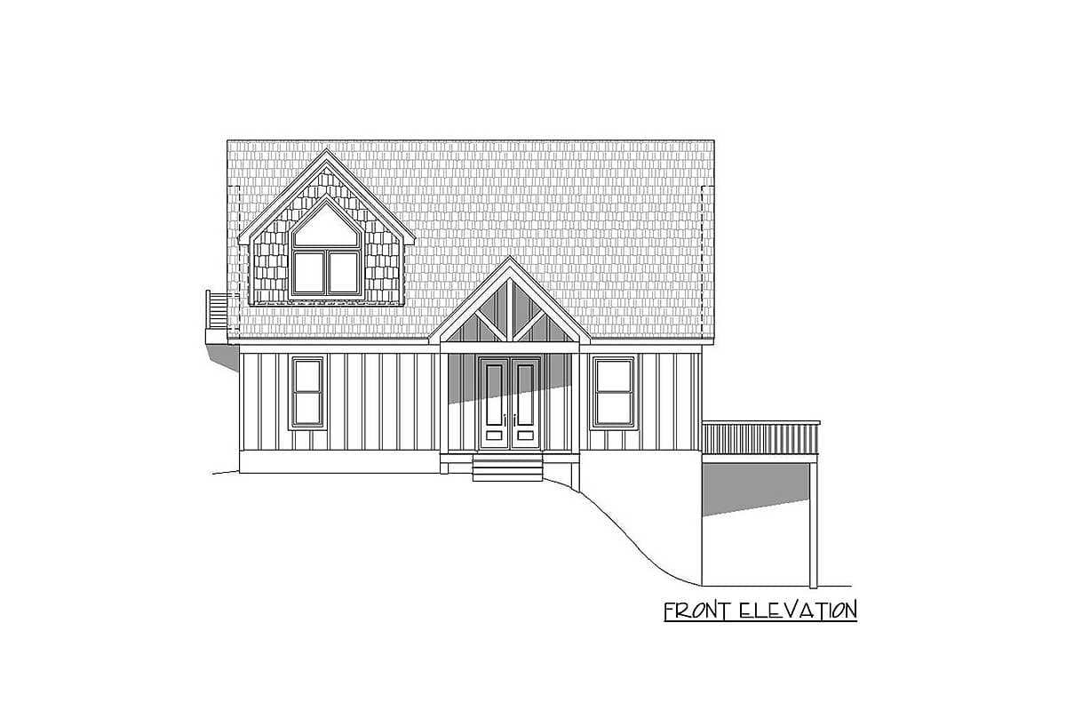 Plan 68622VR: Two-story Mountain Home Plan with Vaulted Master Loft - Image #17 - Cottage, Country, Craftsman, Mountain, Rustic, Vacation
