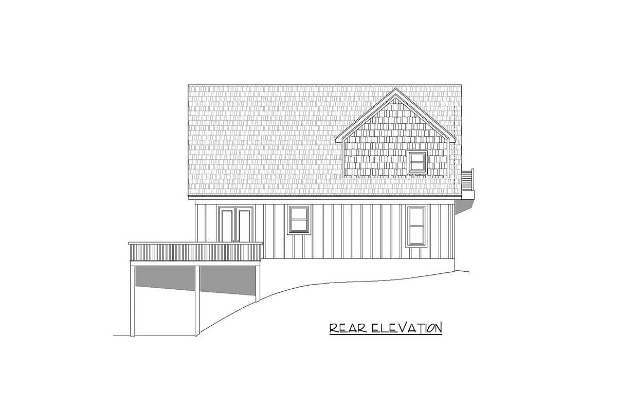 Plan 68622VR: Two-story Mountain Home Plan with Vaulted Master Loft - Image #20 - Cottage, Country, Craftsman, Mountain, Rustic, Vacation