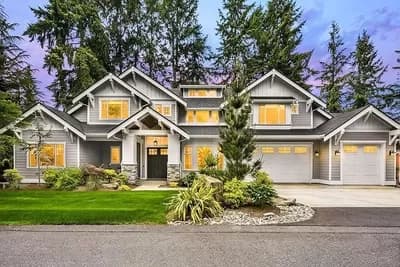 Spacious Multi-Gabled Two-story House Plan with Second-floor Master