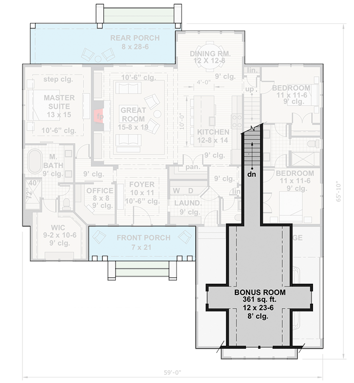 Plan 14681RK: 3-Bed Modern Farmhouse Plan with Multiple Garage Options - Floor Plan - Bonus Level - Craftsman, Farmhouse, Modern Farmhouse, New American