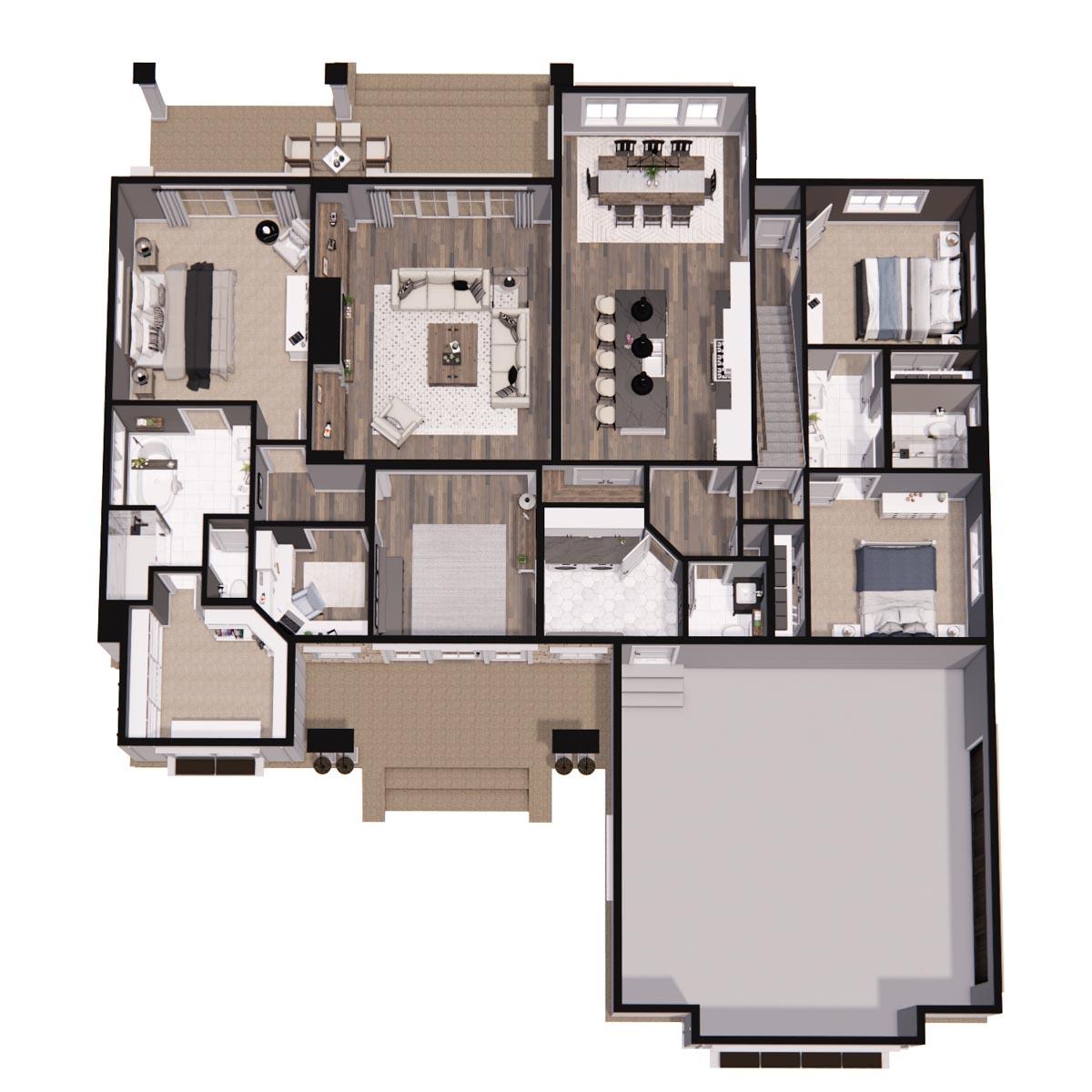 Plan 14681RK: 3-Bed Modern Farmhouse Plan with Multiple Garage Options - Image #34 - Craftsman, Farmhouse, Modern Farmhouse, New American