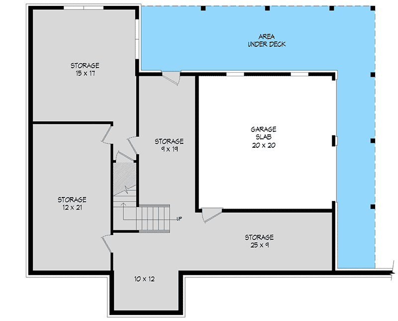 Plan 68625VR: Expanded Back Woods House Plan with a Drive-Under Garage - Floor Plan - Lower Level - Country, Farmhouse, Modern Farmhouse, Mountain, Rustic