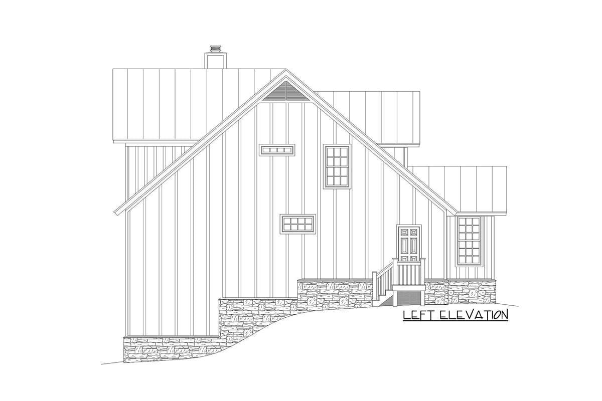 Plan 68625VR: Expanded Back Woods House Plan with a Drive-Under Garage - Image #4 - Country, Farmhouse, Modern Farmhouse, Mountain, Rustic