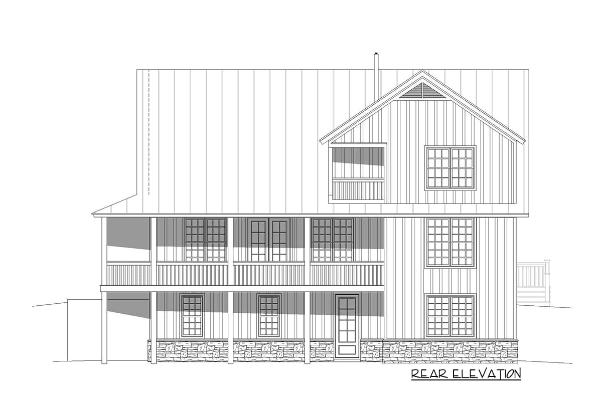 Plan 68625VR: Expanded Back Woods House Plan with a Drive-Under Garage - Image #5 - Country, Farmhouse, Modern Farmhouse, Mountain, Rustic