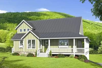 Expanded Back Woods House Plan with a Drive-Under Garage