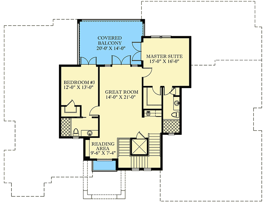 Plan 24121BG: Contemporary Vacation Home Plan with Ample Outdoor Living Space - Floor Plan - 2nd Floor - Coastal, Contemporary, Florida-Style, Southern, Vacation