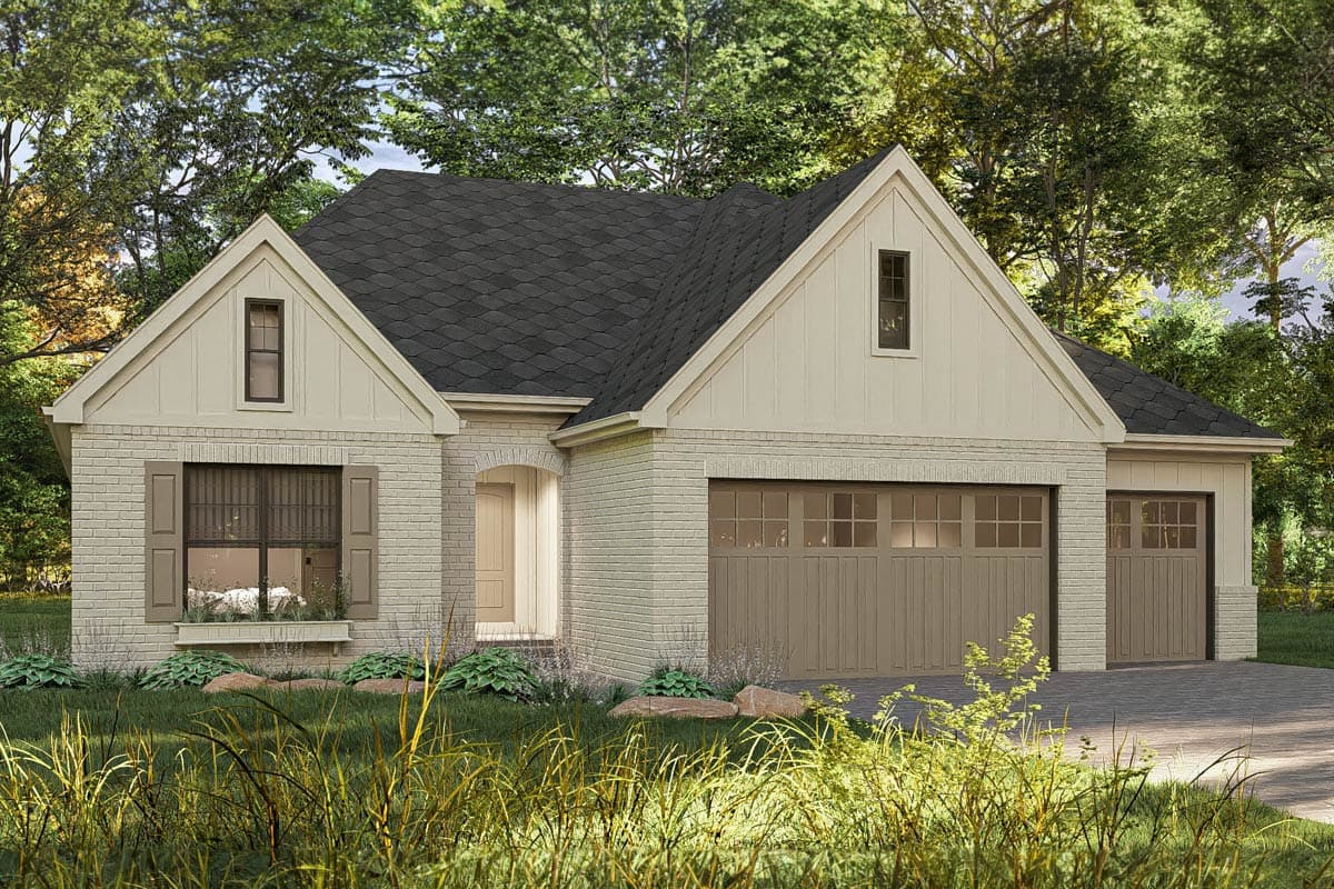 Plan 62776DJ: 3-Bed Traditional House Plan with 4-Car Garage - 1617 Sq Ft - Image #11 - Traditional