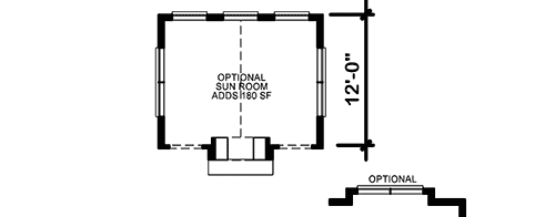Plan 42606DB: 3-Bed Bungalow Plan with Optional Sunroom - 1511 Sq Ft - Floor Plan - Optional Sunroom - Bungalow, Craftsman, New American, Northwest