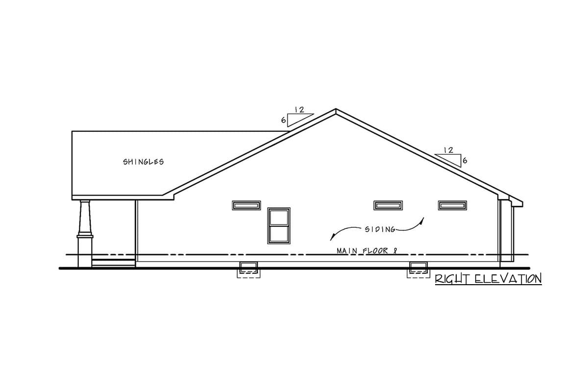 Plan 42606DB: 3-Bed Bungalow Plan with Optional Sunroom - 1511 Sq Ft - Image #4 - Bungalow, Craftsman, New American, Northwest
