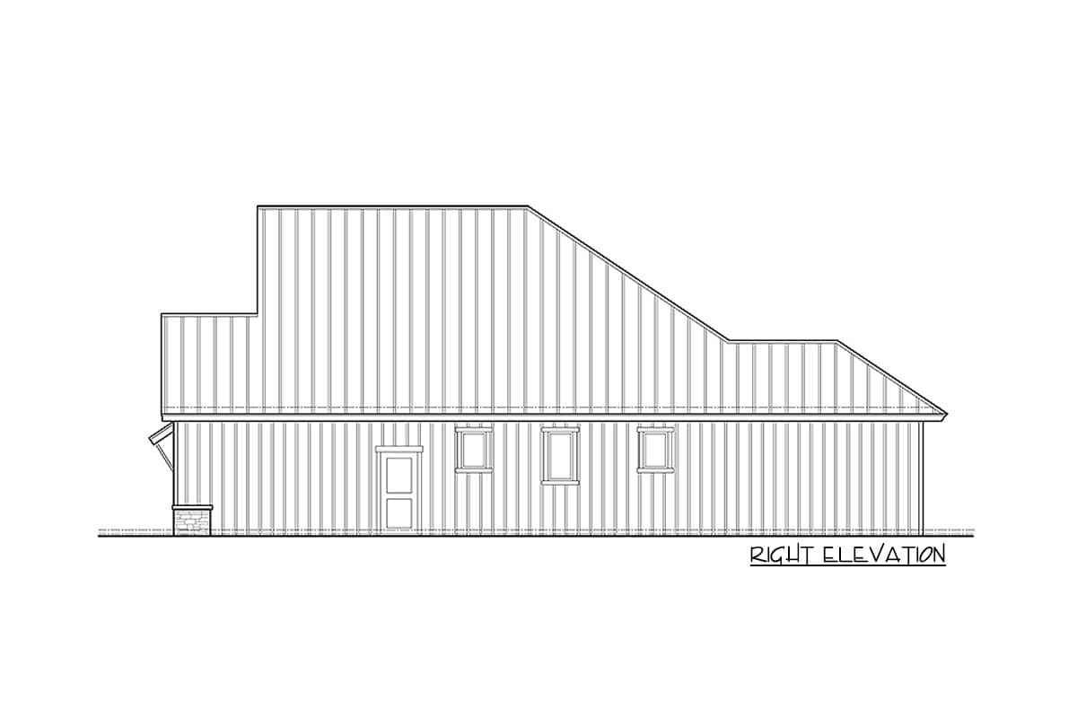 Plan 33233ZR: Modern Farmhouse Plan with 10-Foot-Deep Covered Rear Porch - 1763 Sq Ft - Image #5 - Country, Farmhouse, Modern Farmhouse, New American, Southern