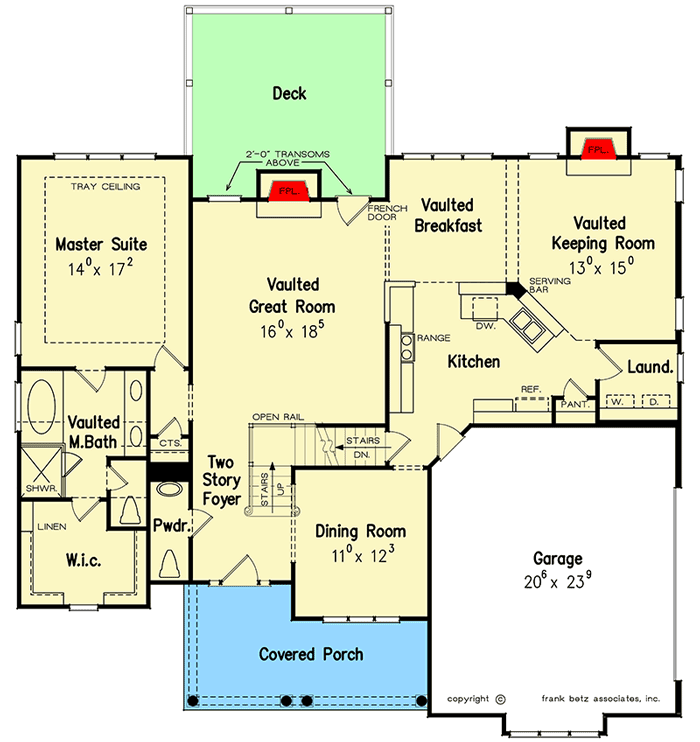 Plan 710257BTZ: Casually Elegant 3-Bed Home Plan - Floor Plan - Main Level - Southern, Traditional
