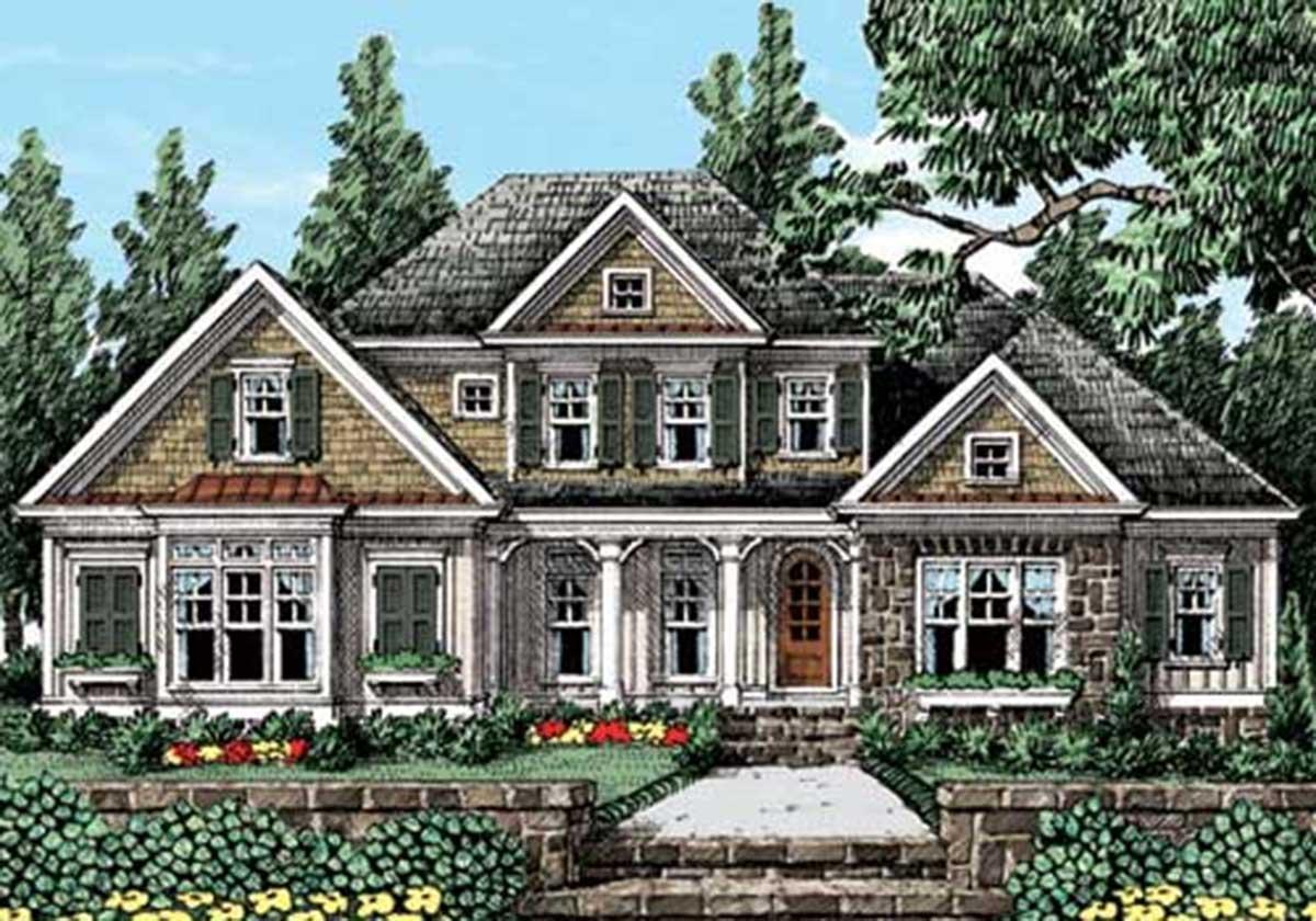 Plan 710258BTZ: Two-story House Plan with Main-floor Master Suite - Image #11 - Traditional