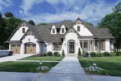 Classic French Country Home Plan with Ample Outdoor Living