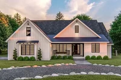 Beautiful Modern Farmhouse Plan with Split Bedrooms