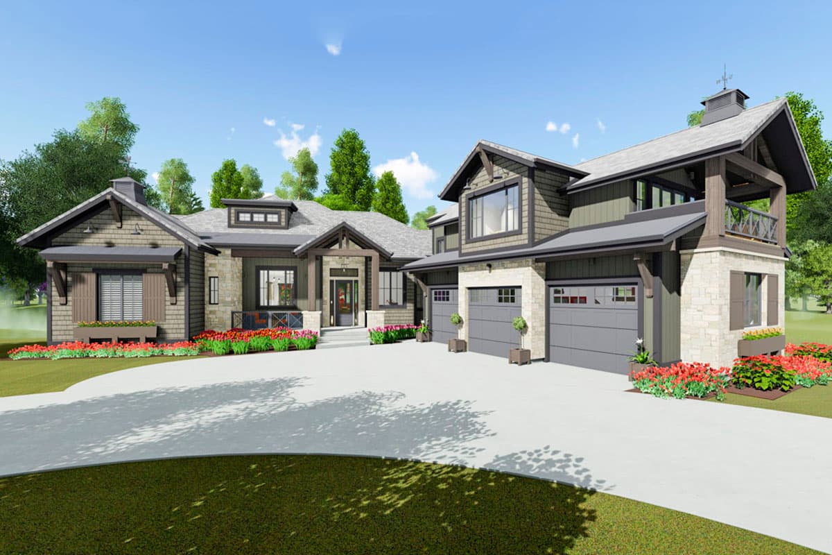 Plan 64474SC: Mountain Craftsman Home Plan with Optional Bonus Level - Image #19 - Country, Craftsman, Mountain, New American, Rustic, Transitional