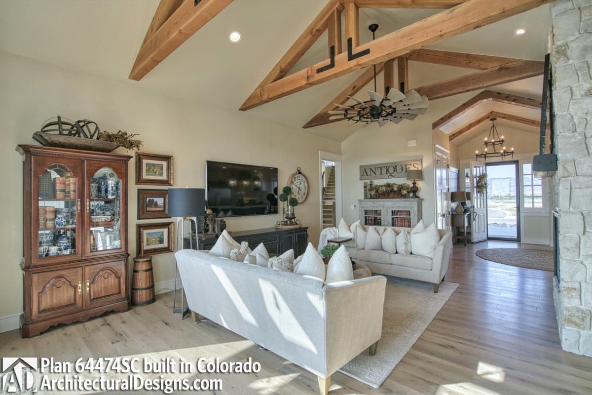 Plan 64474SC: Mountain Craftsman Home Plan with Optional Bonus Level - Image #8 - Country, Craftsman, Mountain, New American, Rustic, Transitional