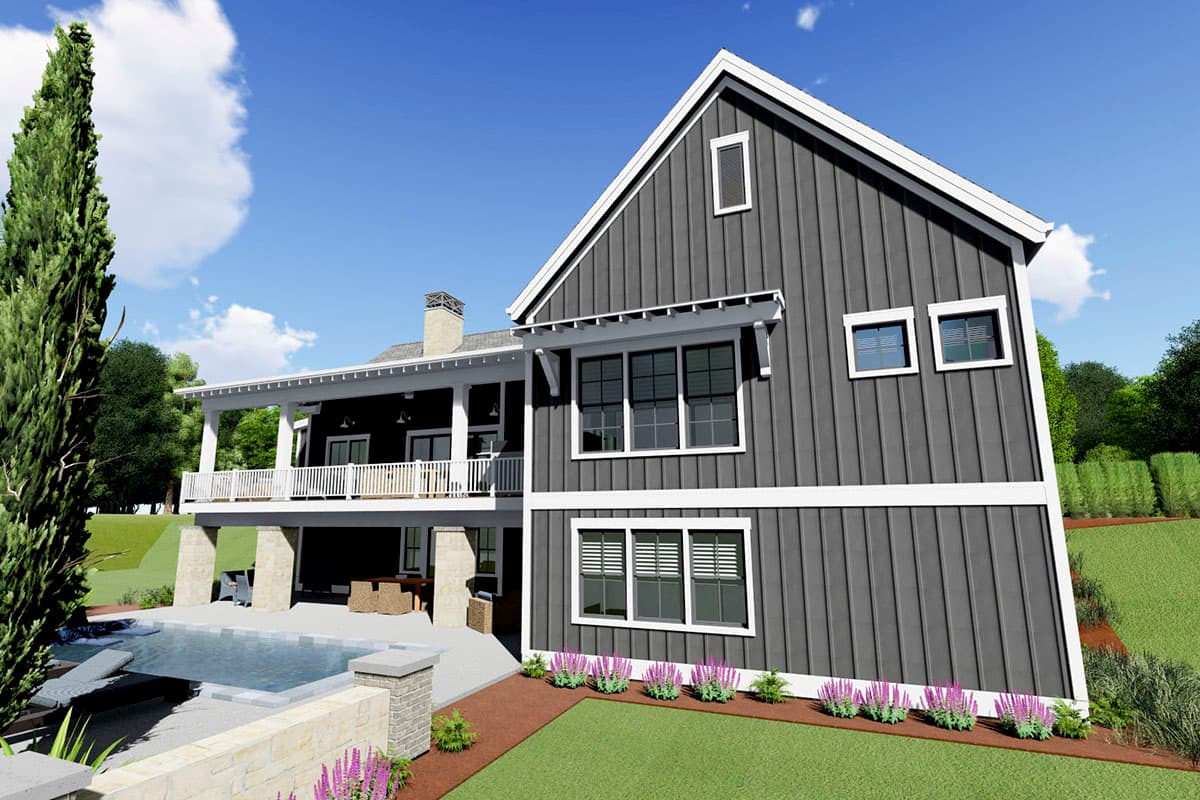 Plan 64471SC: Gorgeous Farmhouse Plan for a Rear-sloping Lot - Image #9 - Cottage, Craftsman, Farmhouse, Modern Farmhouse