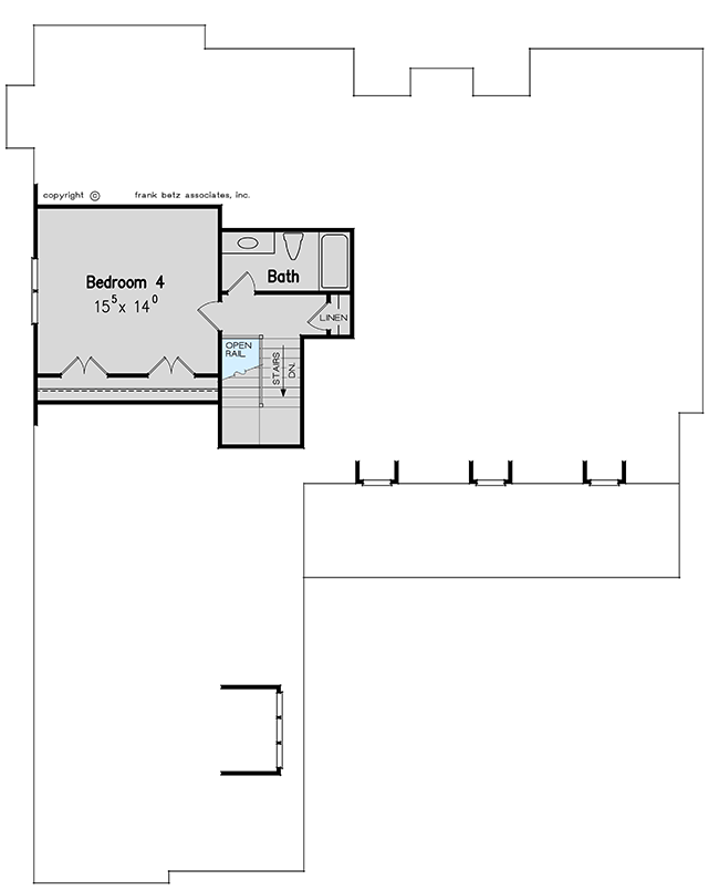 Plan 710265BTZ: Country Home Plan with Dormers Above Friendly Front Porch - Floor Plan - 2nd Floor - Country, Traditional
