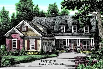 Country Home Plan with Dormers Above Friendly Front Porch