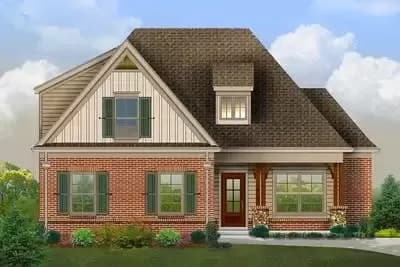 3-Bed Country House Plan with Bonus Room above Garage