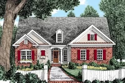 Cape Cod Cottage with Side-Entry Garage