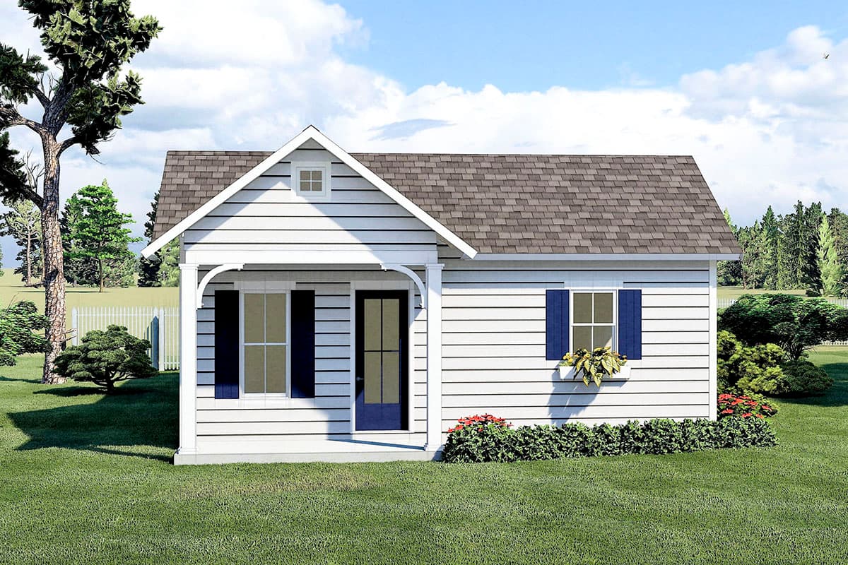 Plan 25005DH: 3-Bed Country Plan with Open Layout - 1320 Sq Ft - Image #5 - Cabin, Cottage, Country