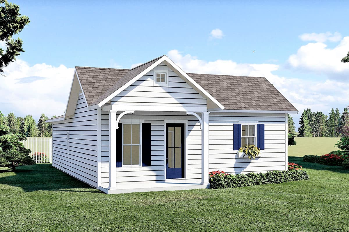 Plan 25005DH: 3-Bed Country Plan with Open Layout - 1320 Sq Ft - Image #6 - Cabin, Cottage, Country