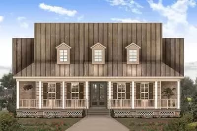 Charming 3-Bed Southern House Plan with Front and Back Porches