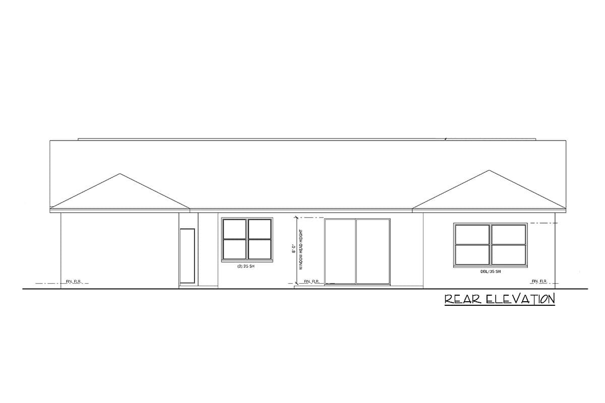 Plan 82269KA: 3-Bed Ranch House Plan with Open-concept Living - Image #4 - Ranch, Southern, Traditional