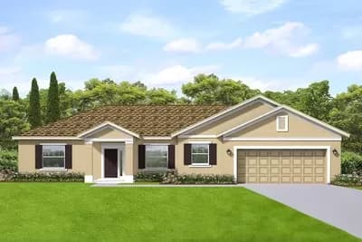 One-level Traditional House Plan with Split Bedrooms